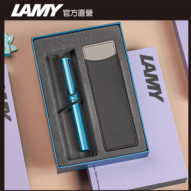 LAMY AL-STAR系列 2025 單入黑色筆套禮盒 -單寧藍 鋼珠筆