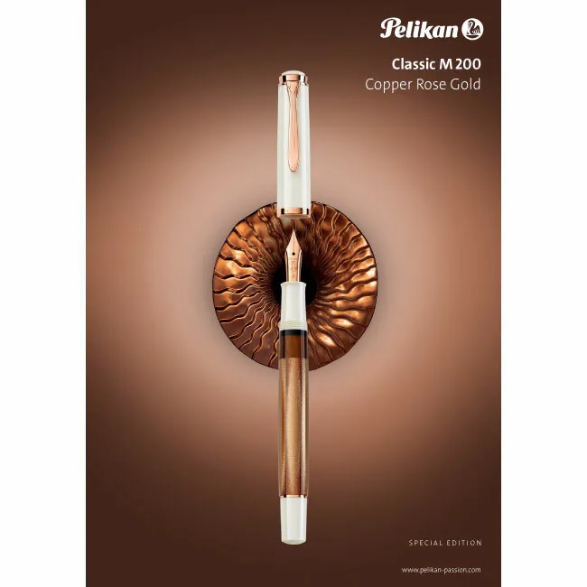 Pelikan 百利金 PELIKAN百利金 M200鋼筆-玫瑰金(加贈原廠墨水一瓶)