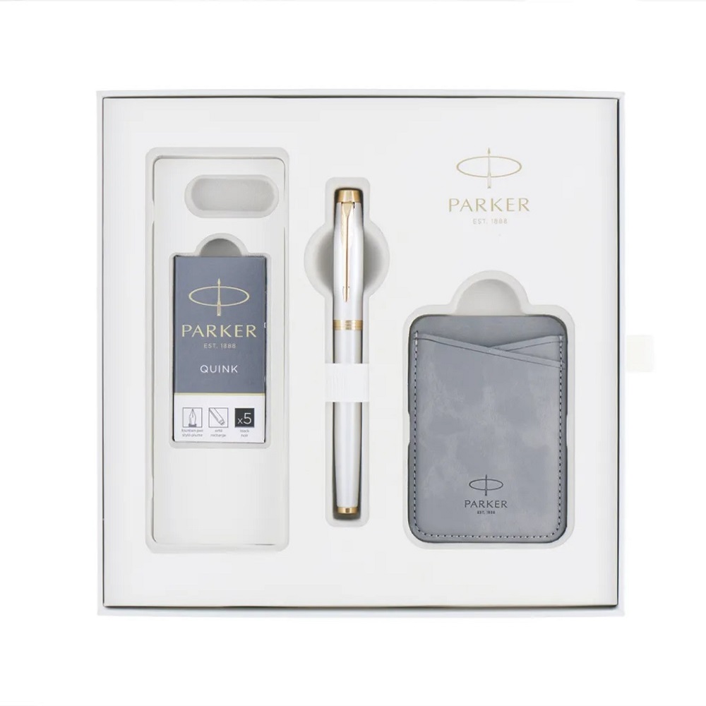 PARKER 派克 PARKER 派克 IM金屬系列 限量版 珠光白 鋼筆啟程禮盒