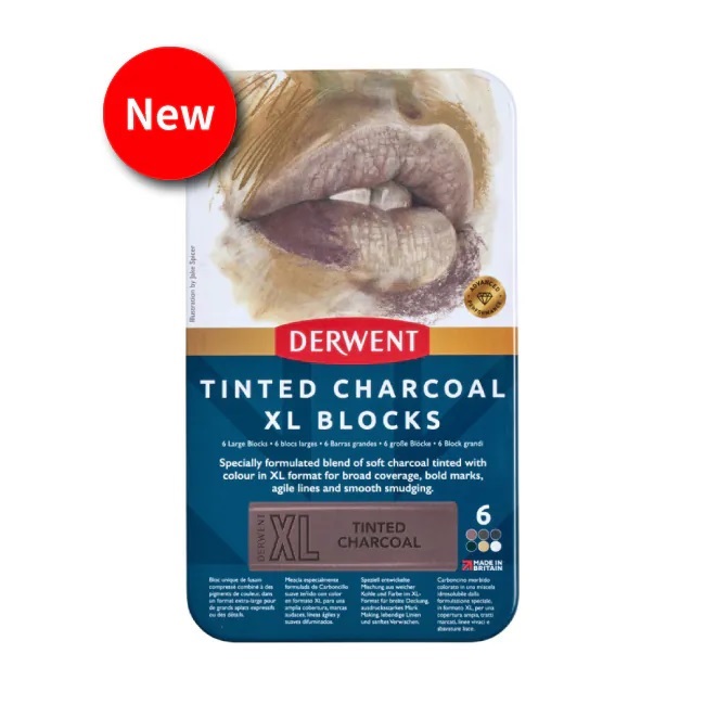 DERWENT 德爾文 DERWENT德爾文DW2306177水性木炭塊 XL 6色