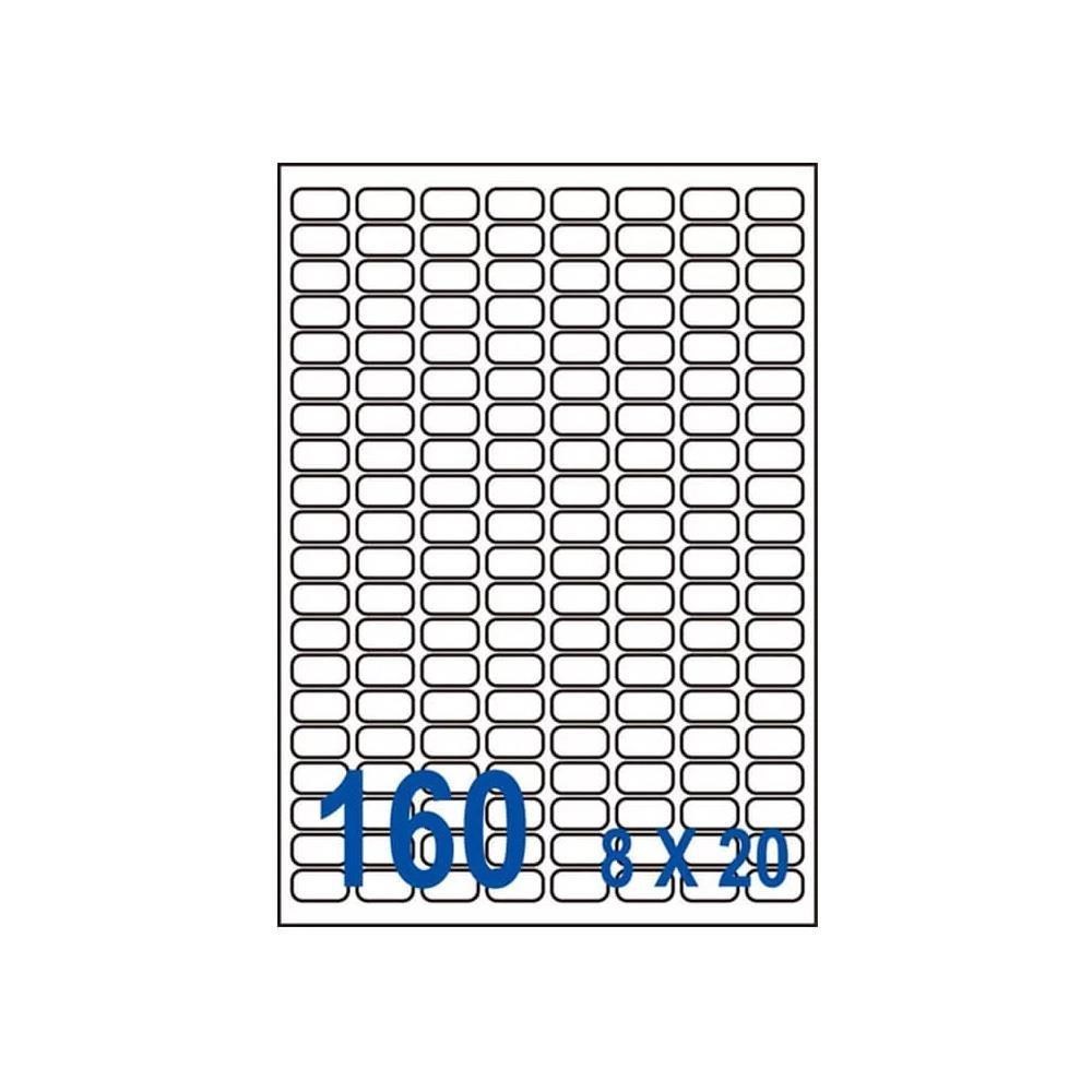 裕德 三用 電腦 標籤 160格 22X12mm 白色 1000張 /箱 US0256-1K