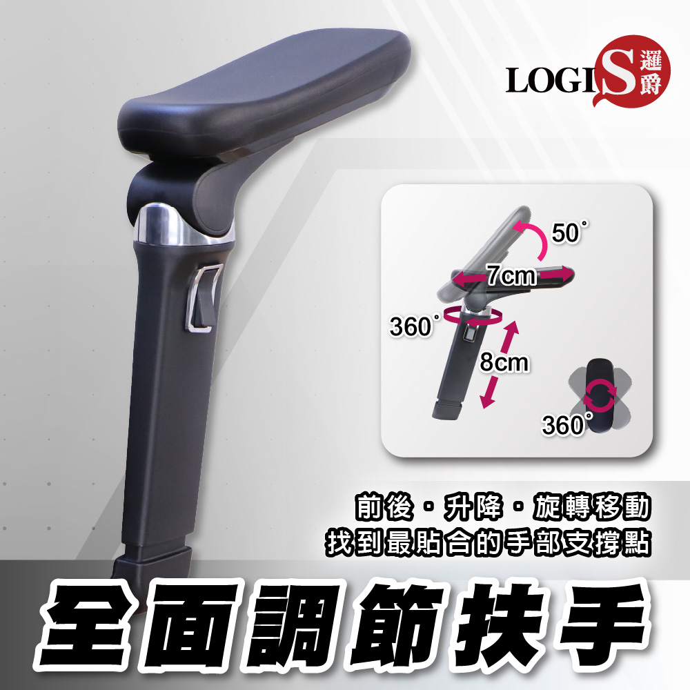 LOGIS 邏爵 全面調節扶手 辦公椅扶手 電腦椅扶手【T13】