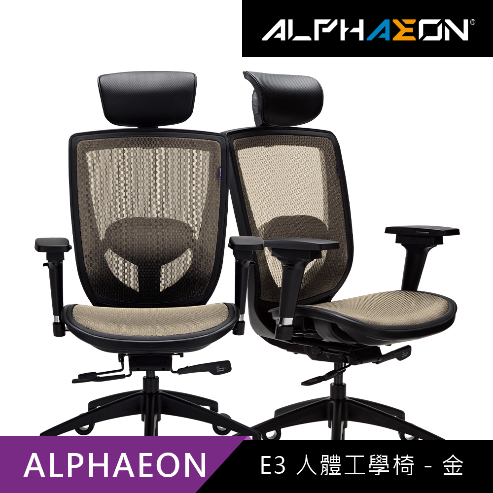 ALPHAEON E3 人體工學椅-霧金色