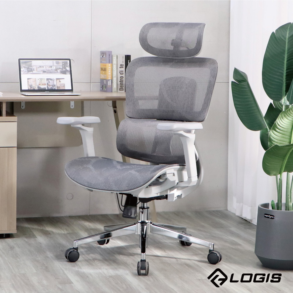 LOGIS 邏爵 頂級流光人體工學電腦椅(無腳抬) 辦公椅【106AT11-G】