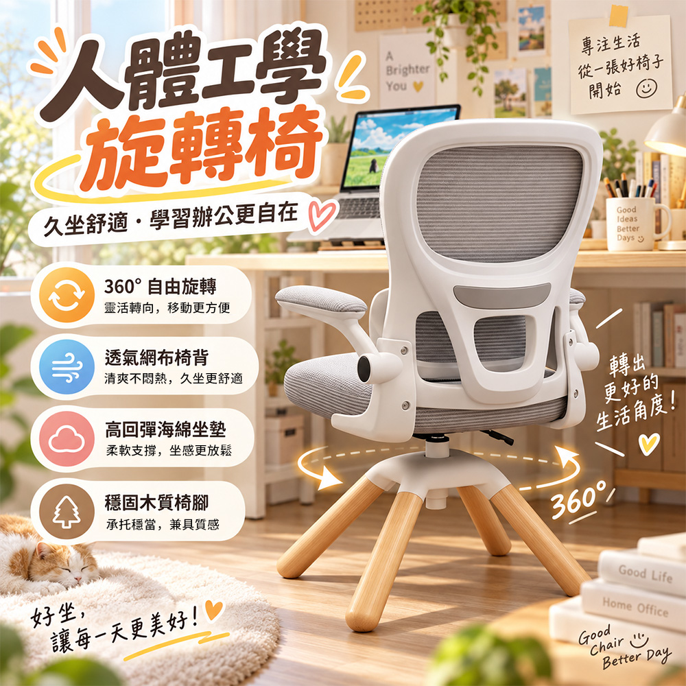 椅子 座椅 家用學習椅 可升降書桌椅 學生寫字椅 初小國中生專用工學座椅