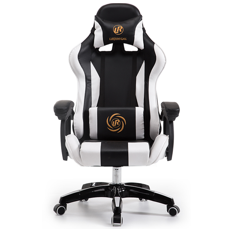 Style 3D立體側翼內包裹式設計電競椅/電腦椅(附置腳架/PU靜音滑輪)