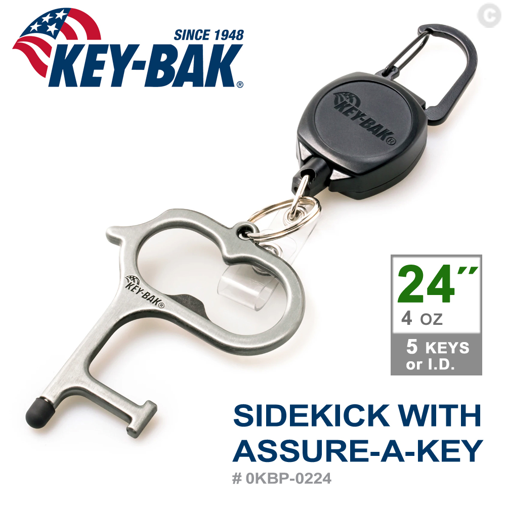 KEY-BAK SIDEKICK系列 24伸縮鑰匙圈+Assure-A-Key多功能指環 (#0KBP-0224)