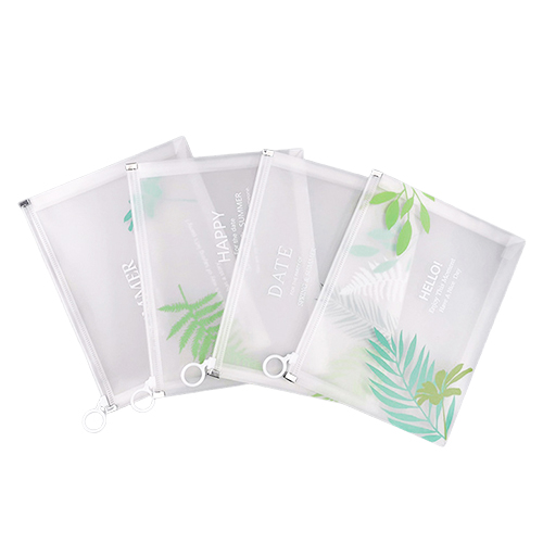  加厚磨砂透明拉錬A4文件袋 (超值5入)