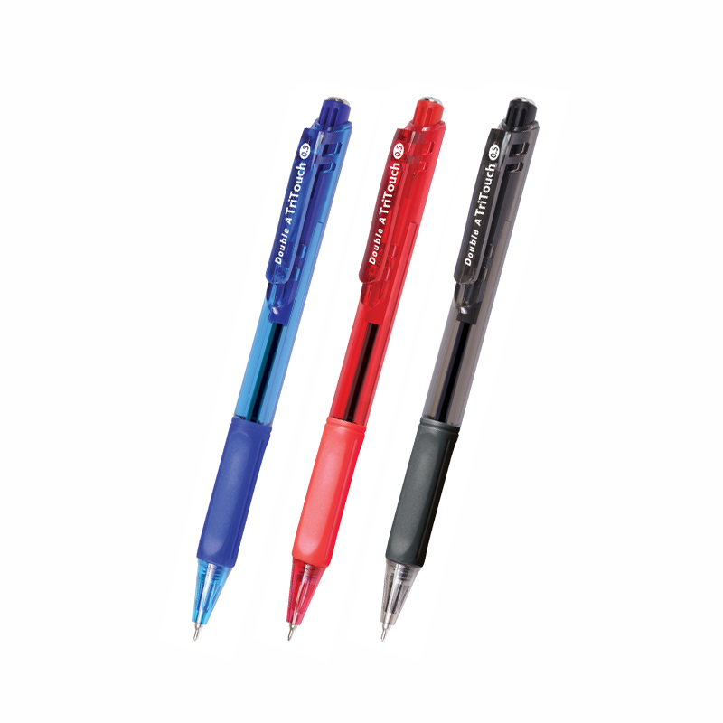 按壓式原子筆0.5mm(藍紅黑)3色組