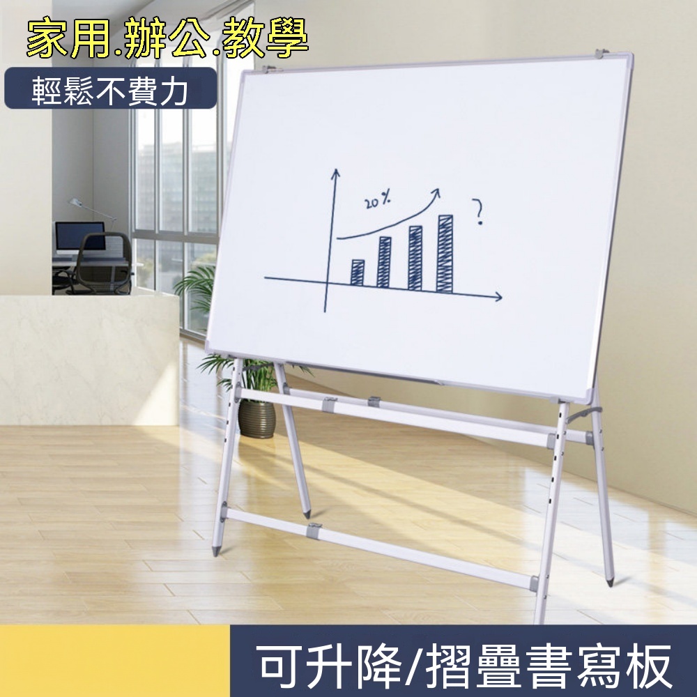 可擦磁性公告板 移動畫板 車間白板 看板 家用塗鴉 支架式白綠板 可摺疊寫字板 家用教學白板