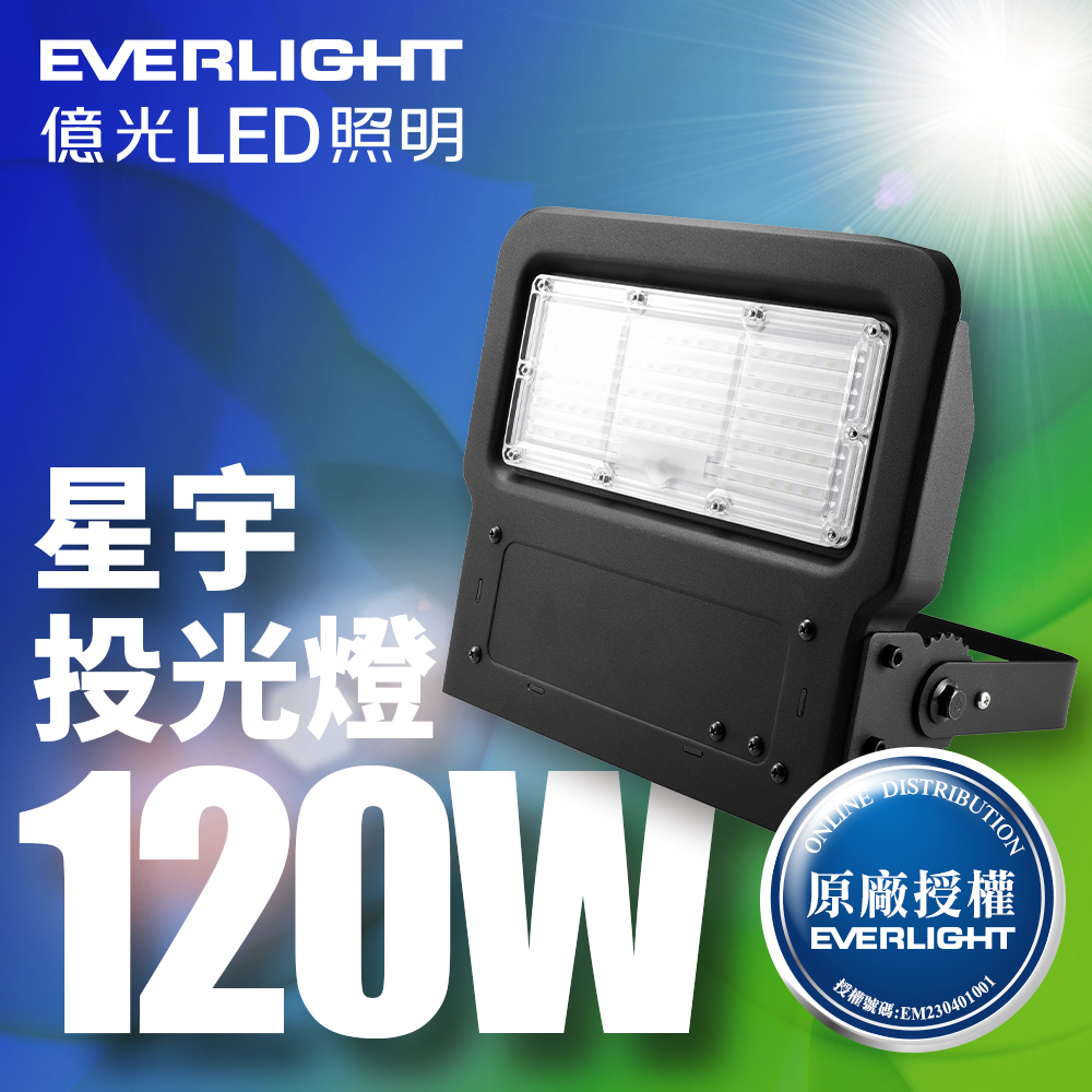 EVERLIGHT 億光 LED 星宇 120W 全電壓 IP65 投光燈(白光/黃光)