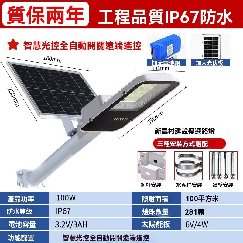 集集客 太陽能路燈庭院戶外燈 太陽能壁燈 戶外照明燈