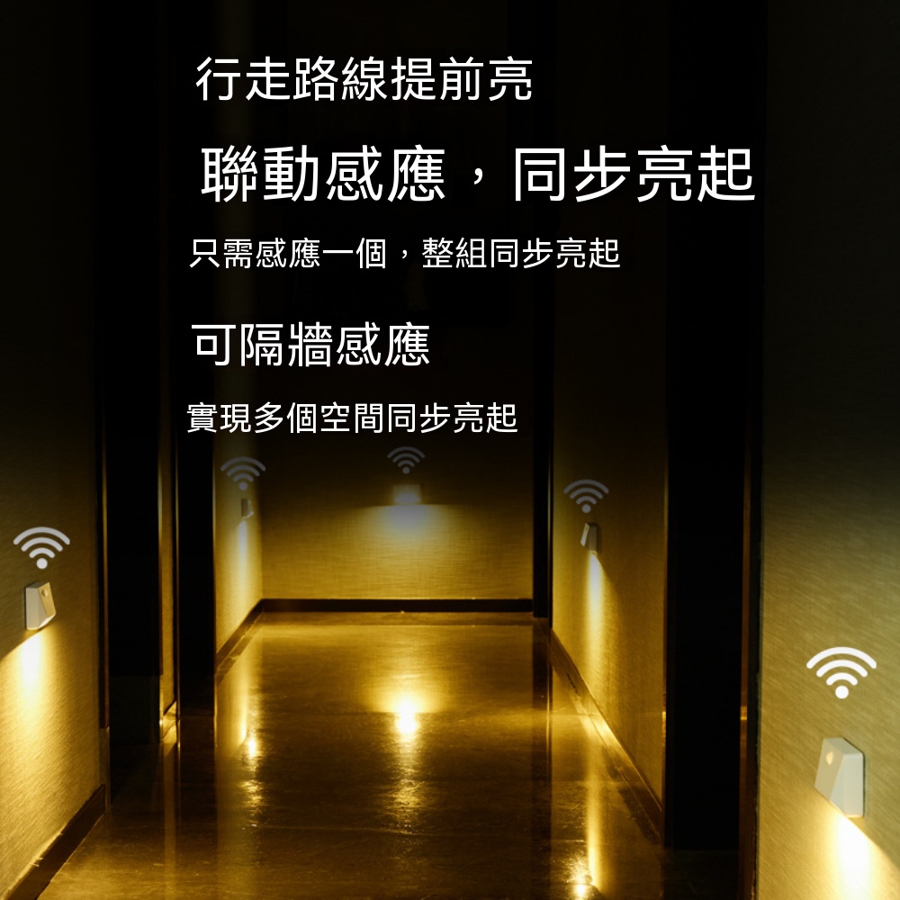 OSLE 歐適樂 長續航磁吸免打孔樓梯走廊老人起夜感應小夜燈