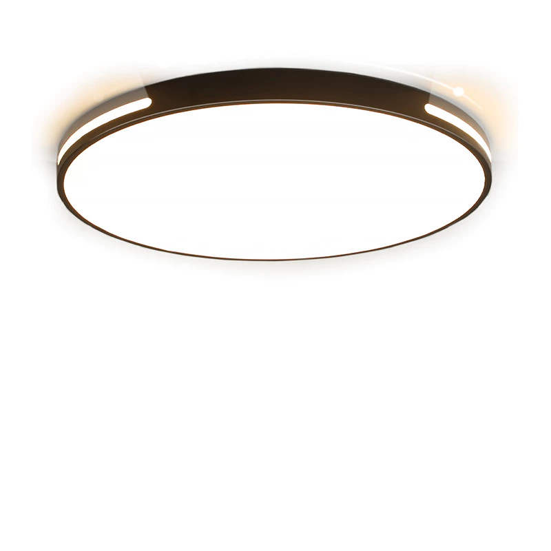 聚美照明 LED吸頂燈 客廳燈 40CM2400lm臥室燈 適用2-3坪黑色節能款(三色調光/調光調色護眼燈/房間燈/客廳燈)