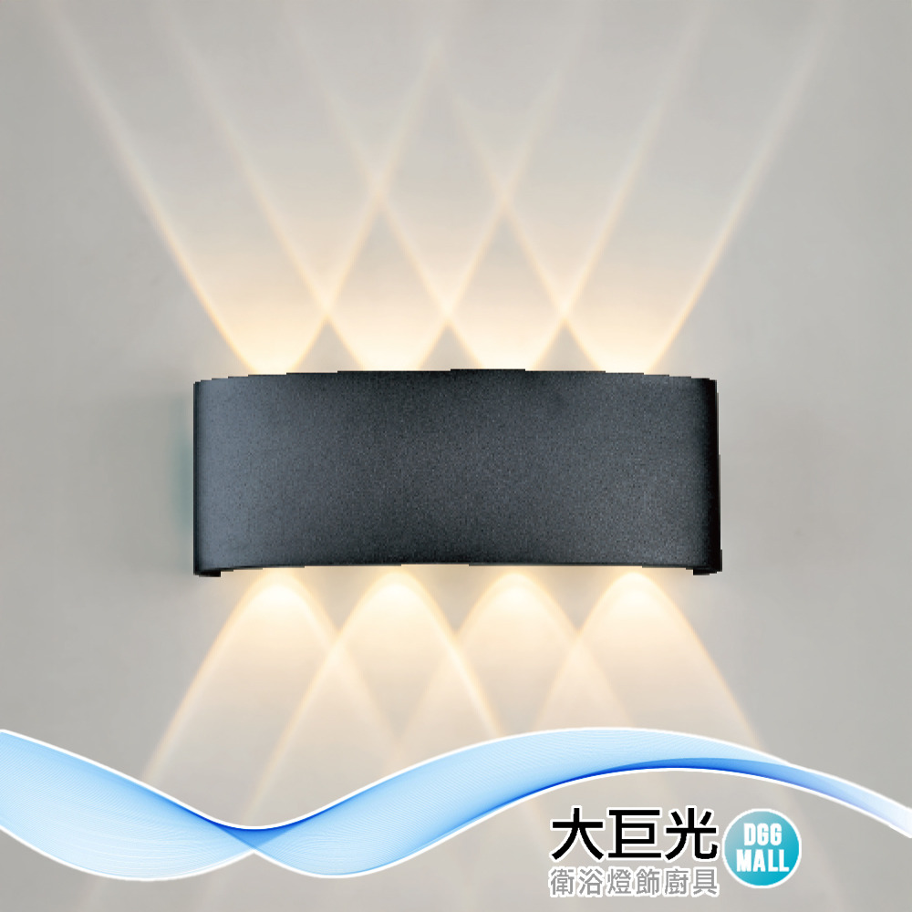 大巨光 簡約風 附LED 1W*8 壁燈(LW-12-4541) 壓鑄鋁、適用裝潢板