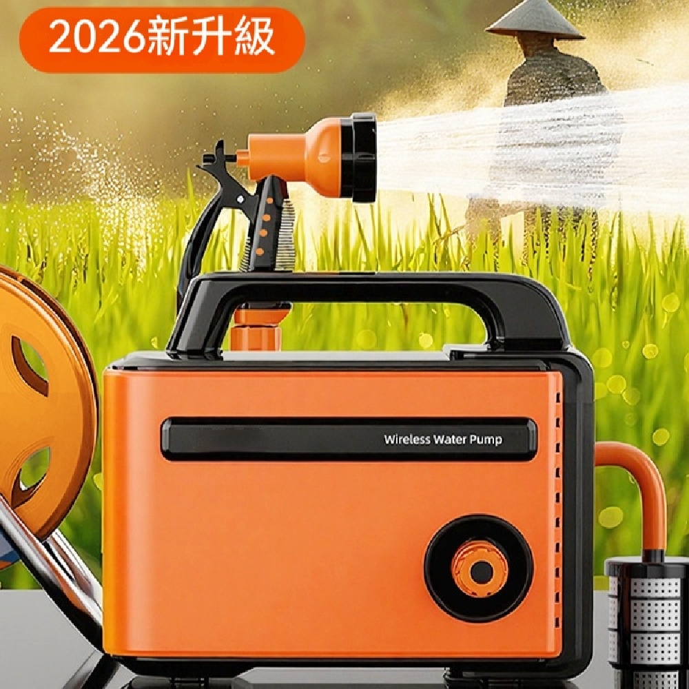YOUJIA 優家 充電式鋰電抽水灌溉機 農村菜園自動澆水戶外澆地泵浦 雙電池長續航組