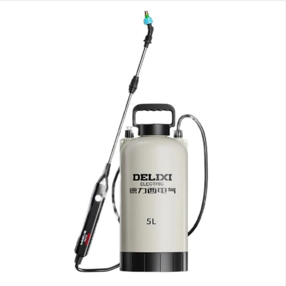 DELIXI 德力西5L氣壓式電動噴霧器標准款背負式農用打藥機園藝消毒噴灑