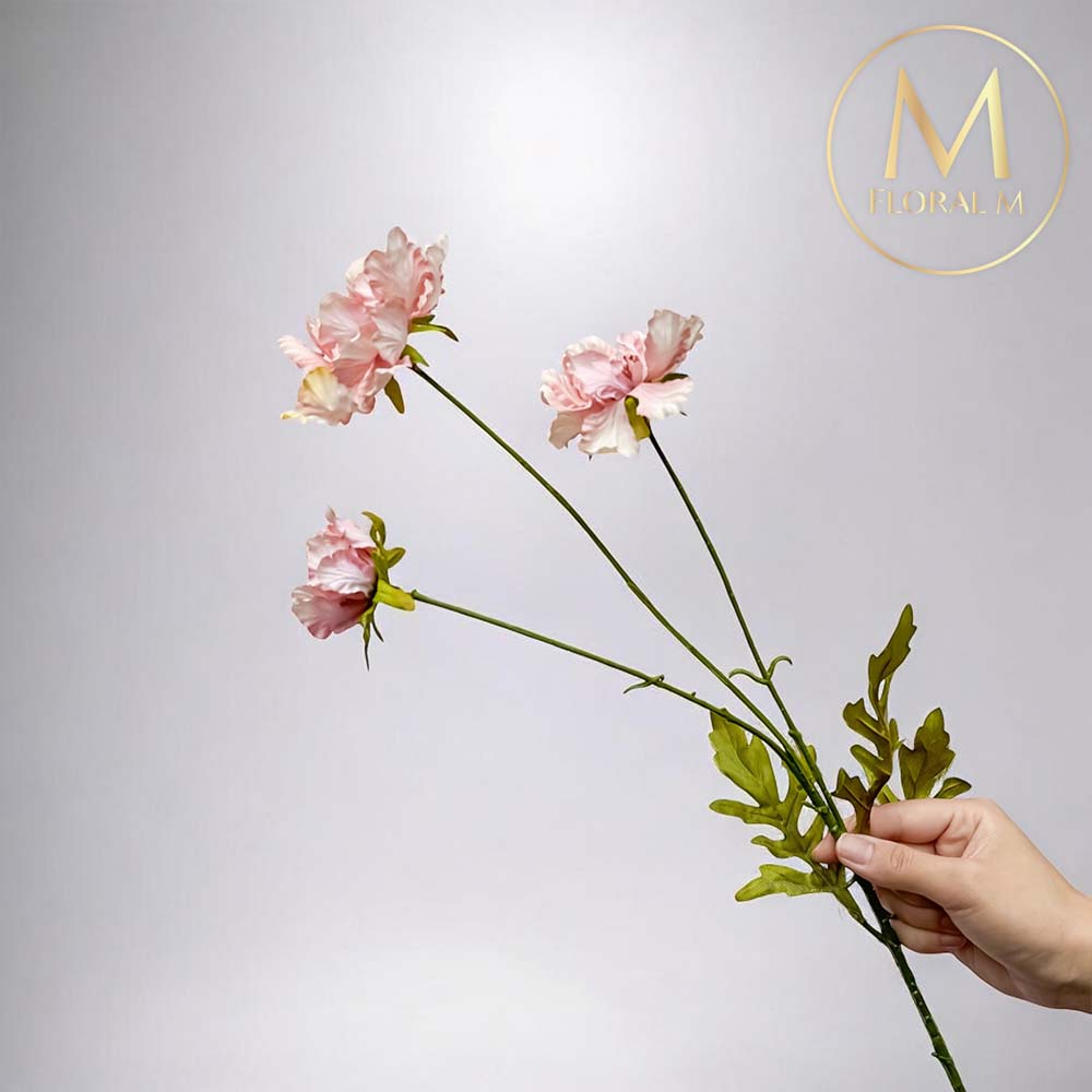 FLORAL M 花藝 夏日森系小雛菊優雅粉仿真花花材(1入組)仿真花 人造花 假花 裝飾花 花藝材料 居家擺設 仿真花束 乾燥花替代 不凋謝花 高擬真花 插花材料 攝影道具 商業佈置 室內裝飾 花藝設計