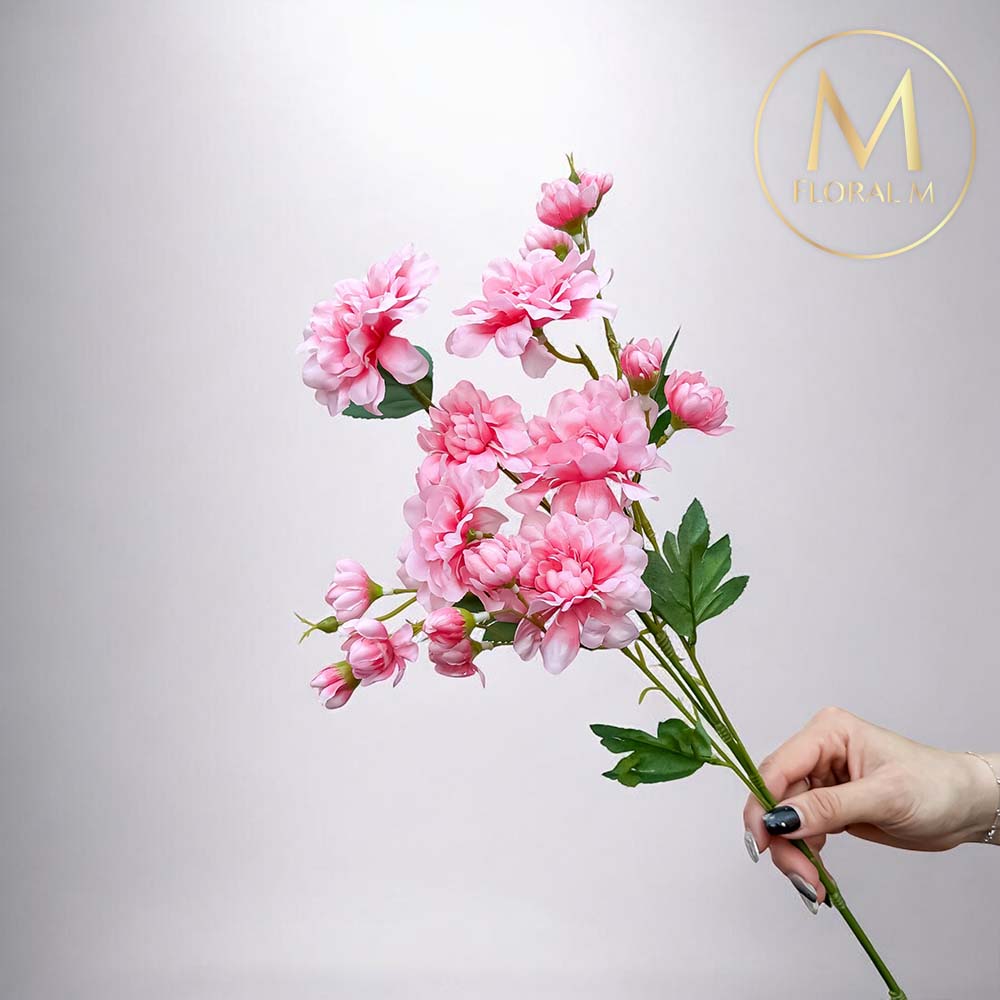 FLORAL M 花藝 居家花仙子芍藥櫻花粉仿真花花材（1入組）仿真花 人造花 假花 裝飾花 花藝材料 居家擺設 仿真花束 乾燥花替代 不凋謝花 高擬真花 插花材料 攝影道具 商業佈置 室內裝飾 花藝設計