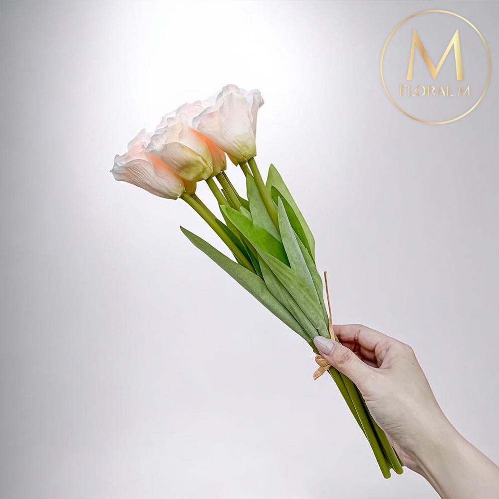 FLORAL M 花藝 夏日野餐氣息洋桔梗奶霜橙仿真花花材 仿真花 人造花 假花 裝飾花 花藝材料 居家擺設 仿真花束 乾燥花替代 不凋謝花 高擬真花 插花材料 攝影道具 商業佈置 室內裝飾 花藝設計
