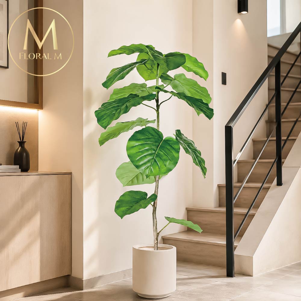 FLORAL M 花藝 仿真植物室內大型160公分頂級擬真心葉榕人造綠植客廳辦公療癒擺設不需澆水附花盆