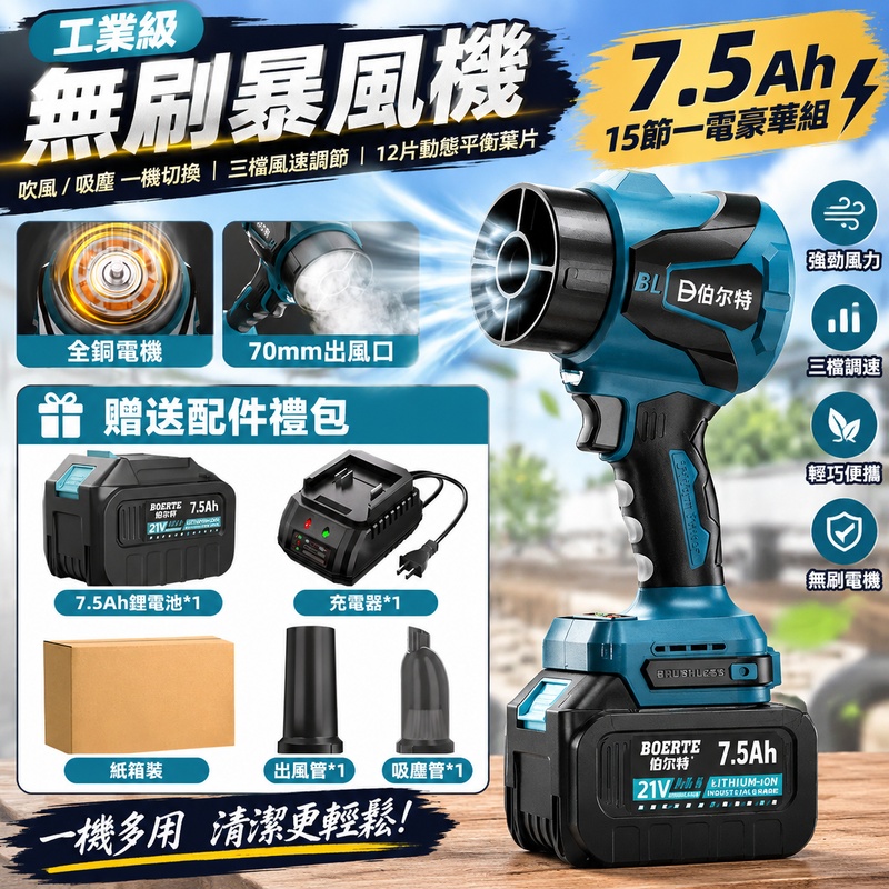 實悅 涵道渦輪無刷風扇 鋰電強力吹風機 充電式大功率鼓風機 工業除塵暴風槍 戶外清潔工具