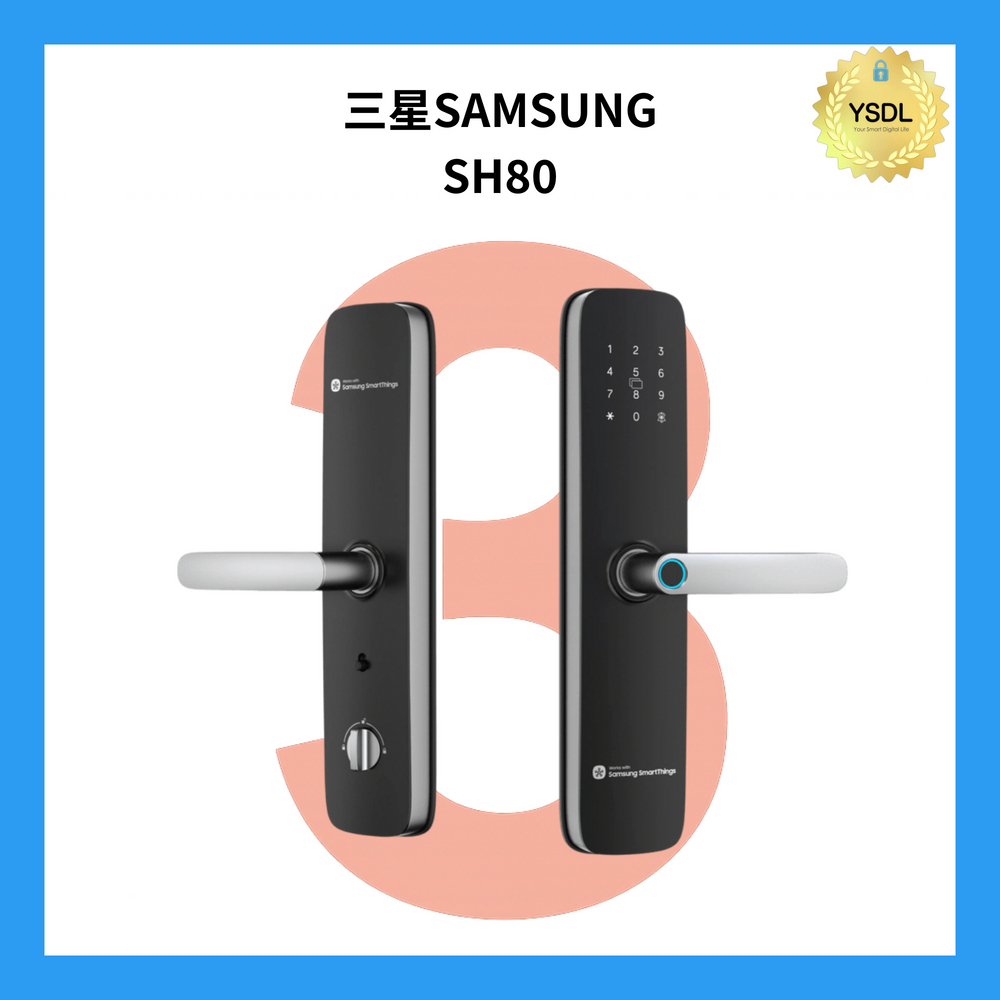 Samsung 三星 SH80 Pro 五合一電子鎖 指紋/卡片/密碼/鑰匙/遠端(太空銀)(附基本安裝)