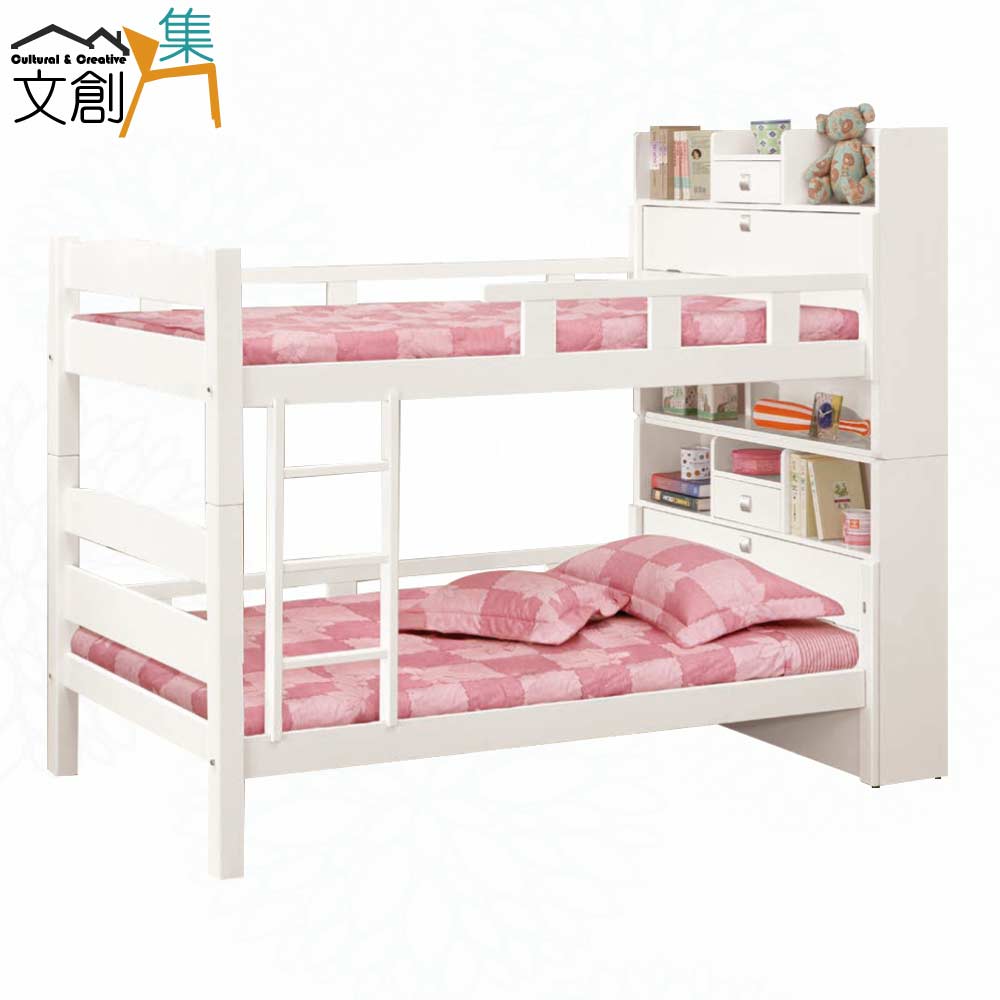 文創集 華爾3.5尺單人雙層床台組合(左&右二向可選+不含床墊)