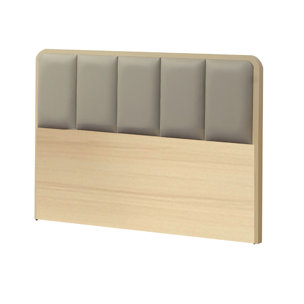 文創集 愛亞5尺雙人皮革床頭片(不含床底+不含床墊)