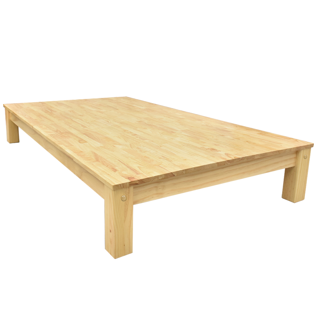 IHouse 愛屋家具 路易 全實木粗腳穩固 床架/床底-單人加大3.5尺