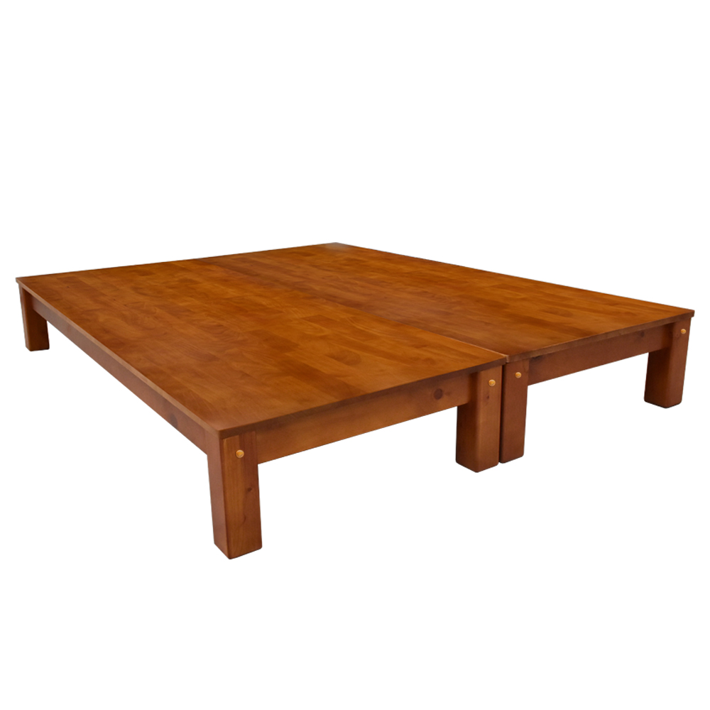 IHouse 愛屋家具 路易 全實木粗腳穩固 床架/床底-雙人加大6尺