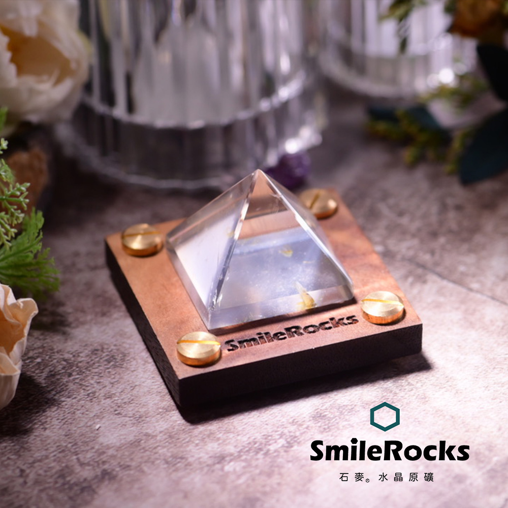 SmileRocks 石麥 白水晶金字塔No.080840357