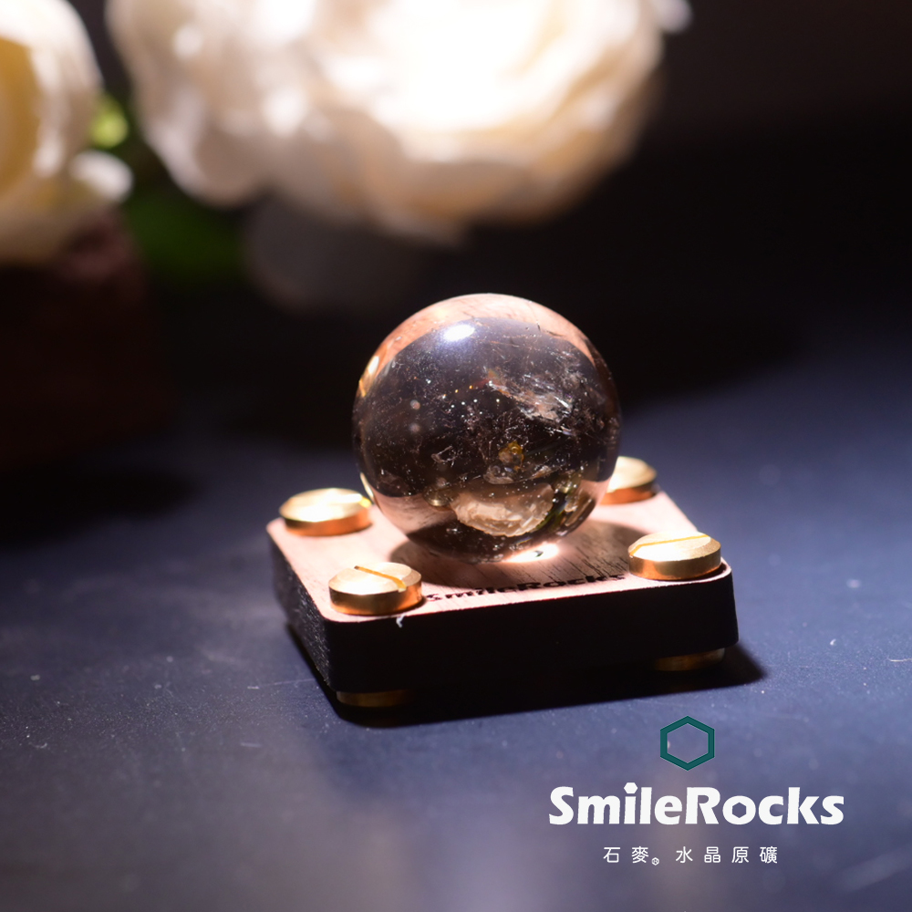 SmileRocks 石麥 茶水晶球 SmilePAD 4.5X4.5cm 1000首選 No.62603260423