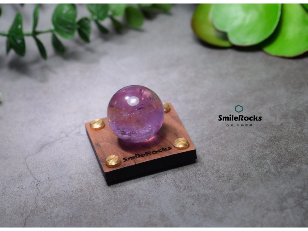 SmileRocks 石麥紫水晶球SmilePAD 6X6cm 2000優購No.62612260902