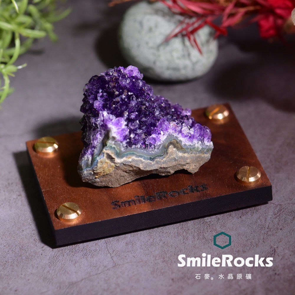 SmileRocks 石麥紫水晶花原礦SmilePAD 6X6cm 1000首選No.62572260246