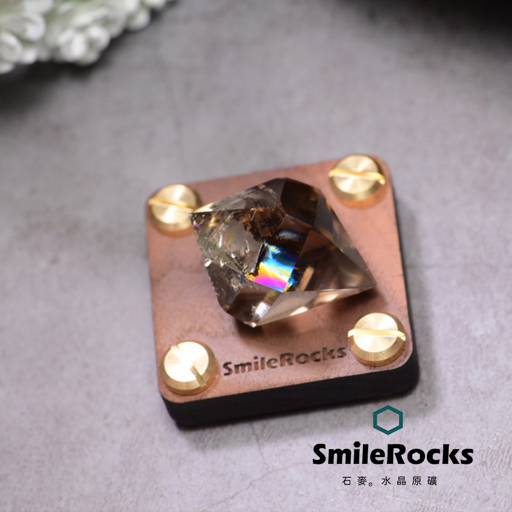 SmileRocks 石麥 雙尖茶水晶 SmilePAD4.5X4.5cm 1000首選 No.62607260652