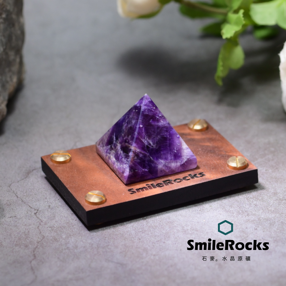 SmileRocks 石麥 紫水晶金字塔 SmilePAD 6X9cm 1000首選 No.62550260915