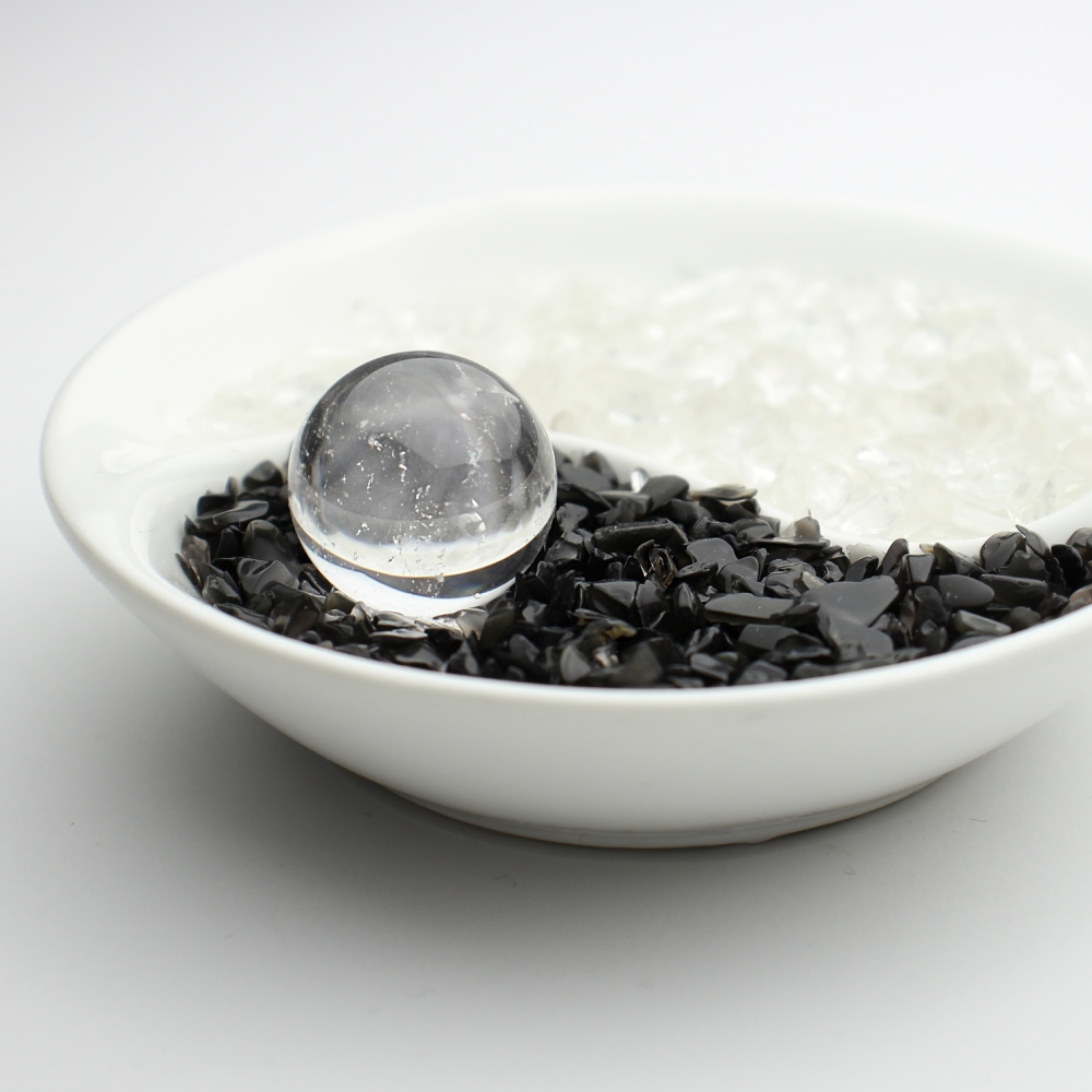 開運工場太極精瓷黑曜白水晶八卦聚寶盆組- PChome 24h購物