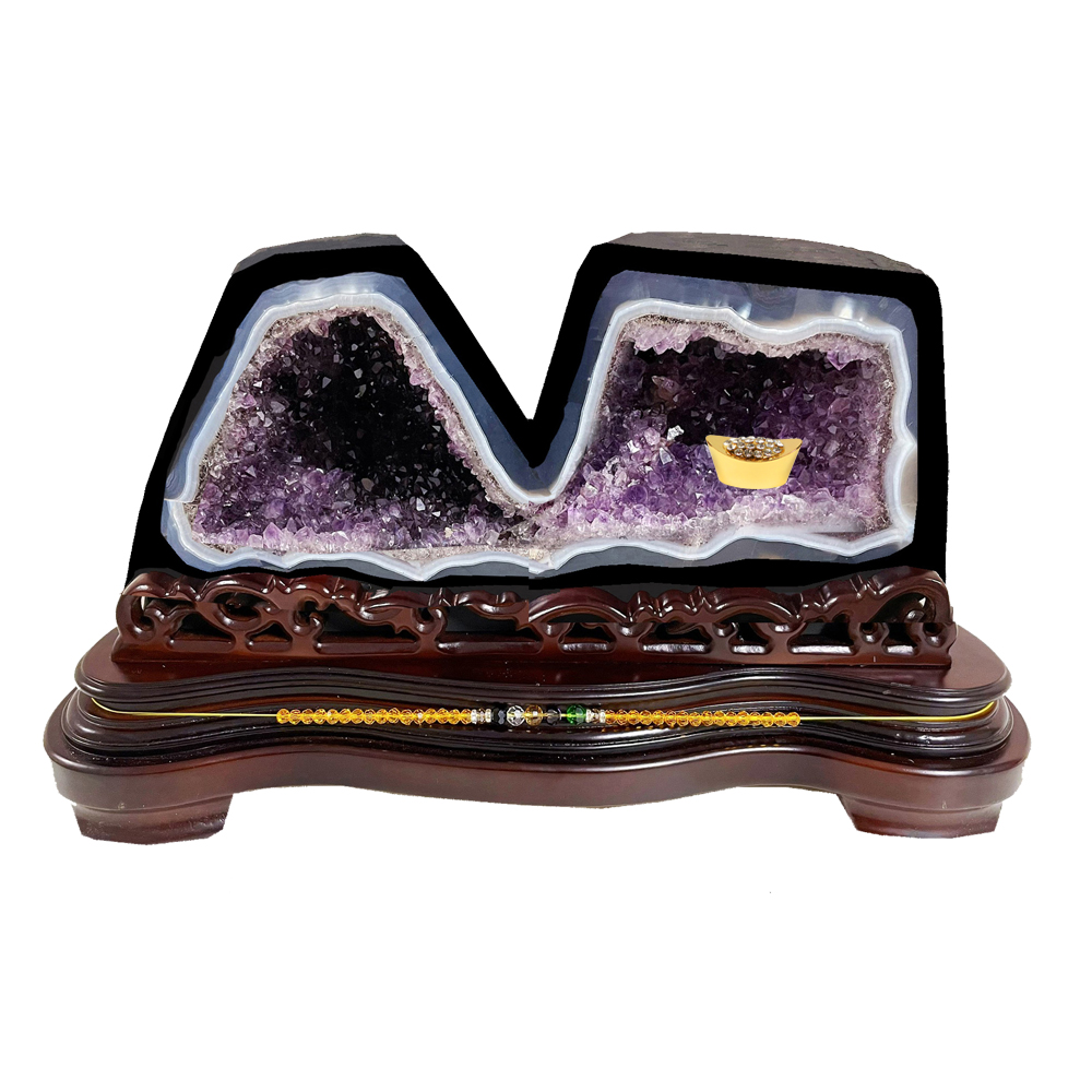 A1寶石【A1 寶石】5A烏拉圭稀有水型紫晶洞-同巴西紫水晶洞能量/招財