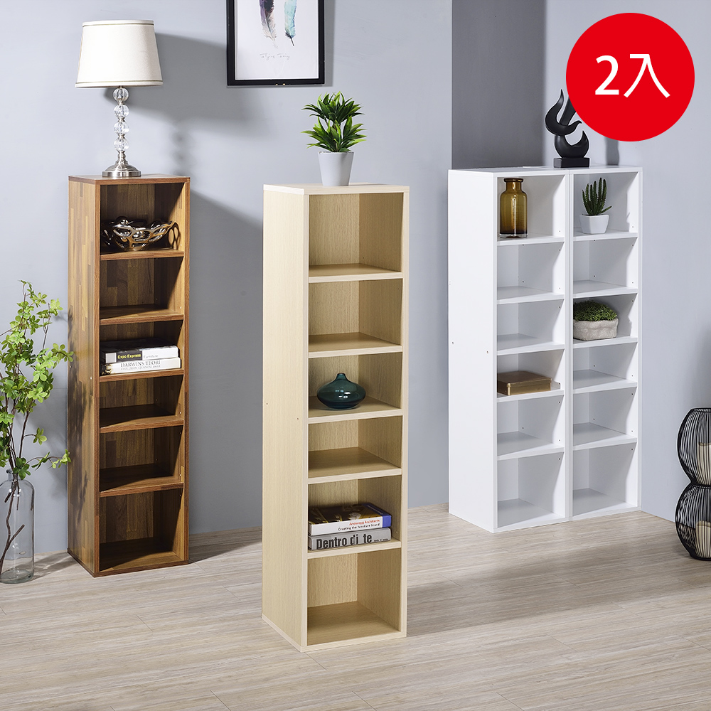 ONE 生活 ONE生活 小空間六層置物櫃X2入