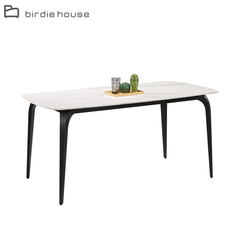 Birdie 茱伊5.3尺白色岩板餐桌/工作桌