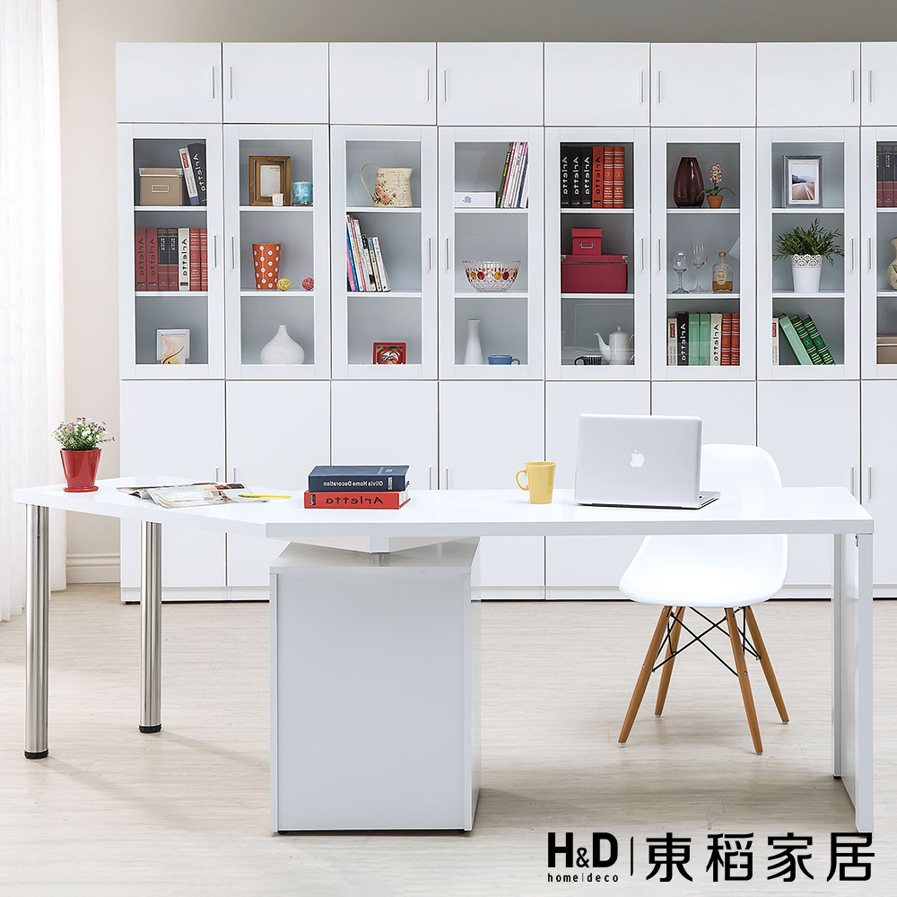H&D 東稻家居 白旋轉桌4.8尺(THY2-00101)