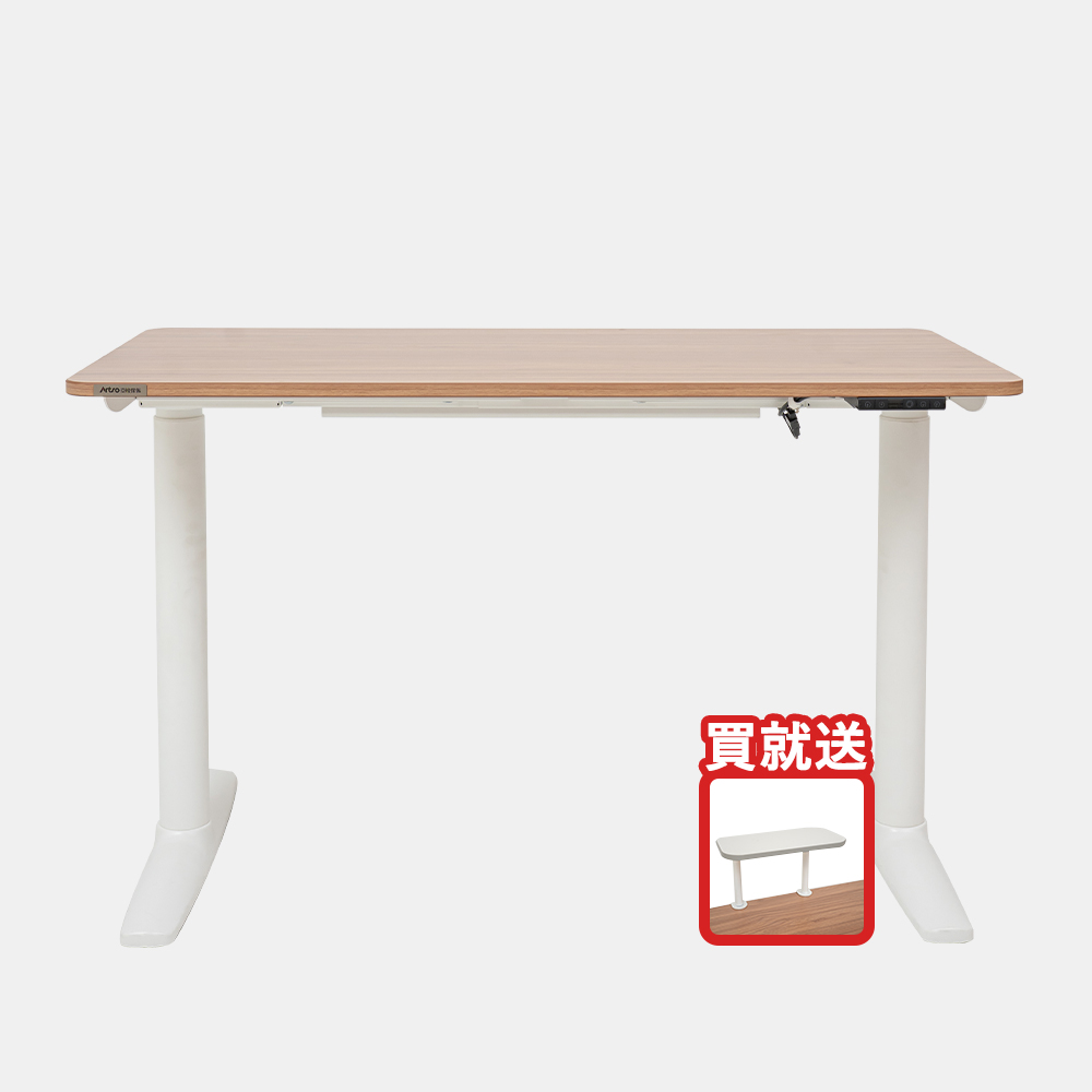 Artso 亞梭傢俬 UD 電動升降桌_120公分 贈層架(電動桌/辦公桌/書桌/坐站兩用桌)
