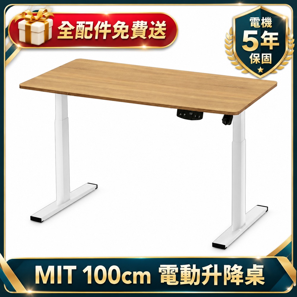 台灣製 100cm工學電動升降桌/兒童書桌/辦公桌/書桌/站立桌/電腦桌/成長桌