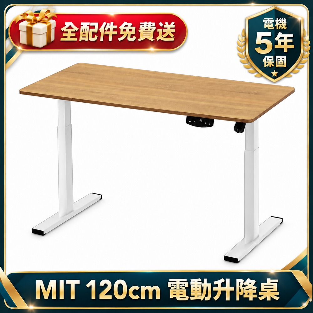 台灣製 120cm工學電動升降桌/兒童書桌/辦公桌/書桌/站立桌/電腦桌/成長桌