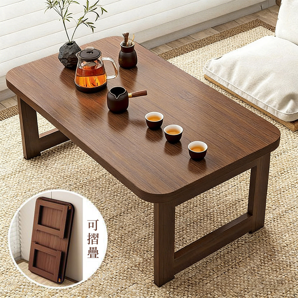 【木洸】免組裝竹木和室桌 茶几/學習矮桌/小邊几/飄窗桌 80*40*33CM