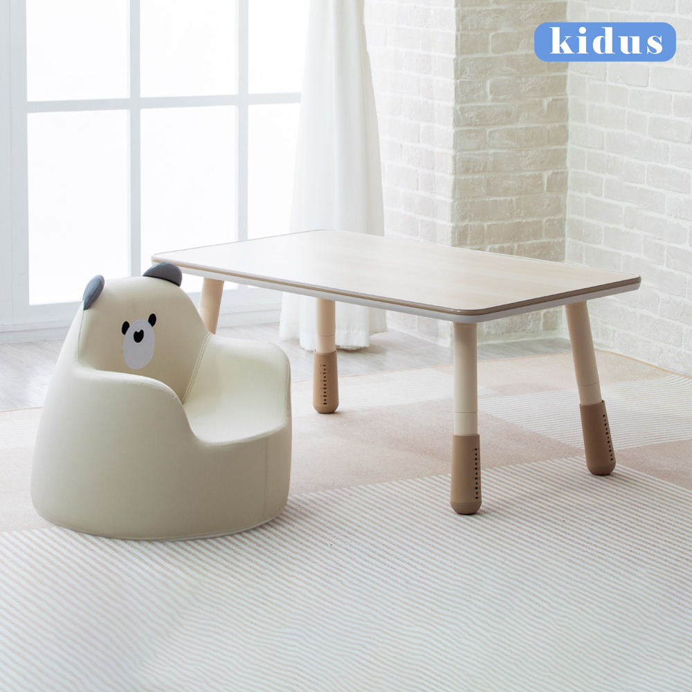 KIDUS 100公分兒童遊戲桌椅花生桌+大款動物沙發一桌一椅HS100BW+SF102(兒童 學習 繪畫桌椅)