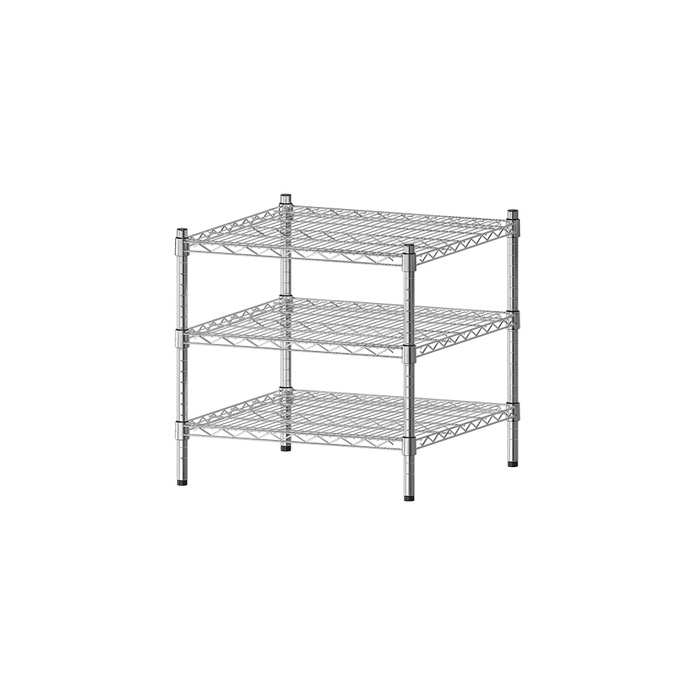 dayneeds 日需百備 荷重型 60x60x60cm 三層電鍍(鎖管)波浪鐵架
