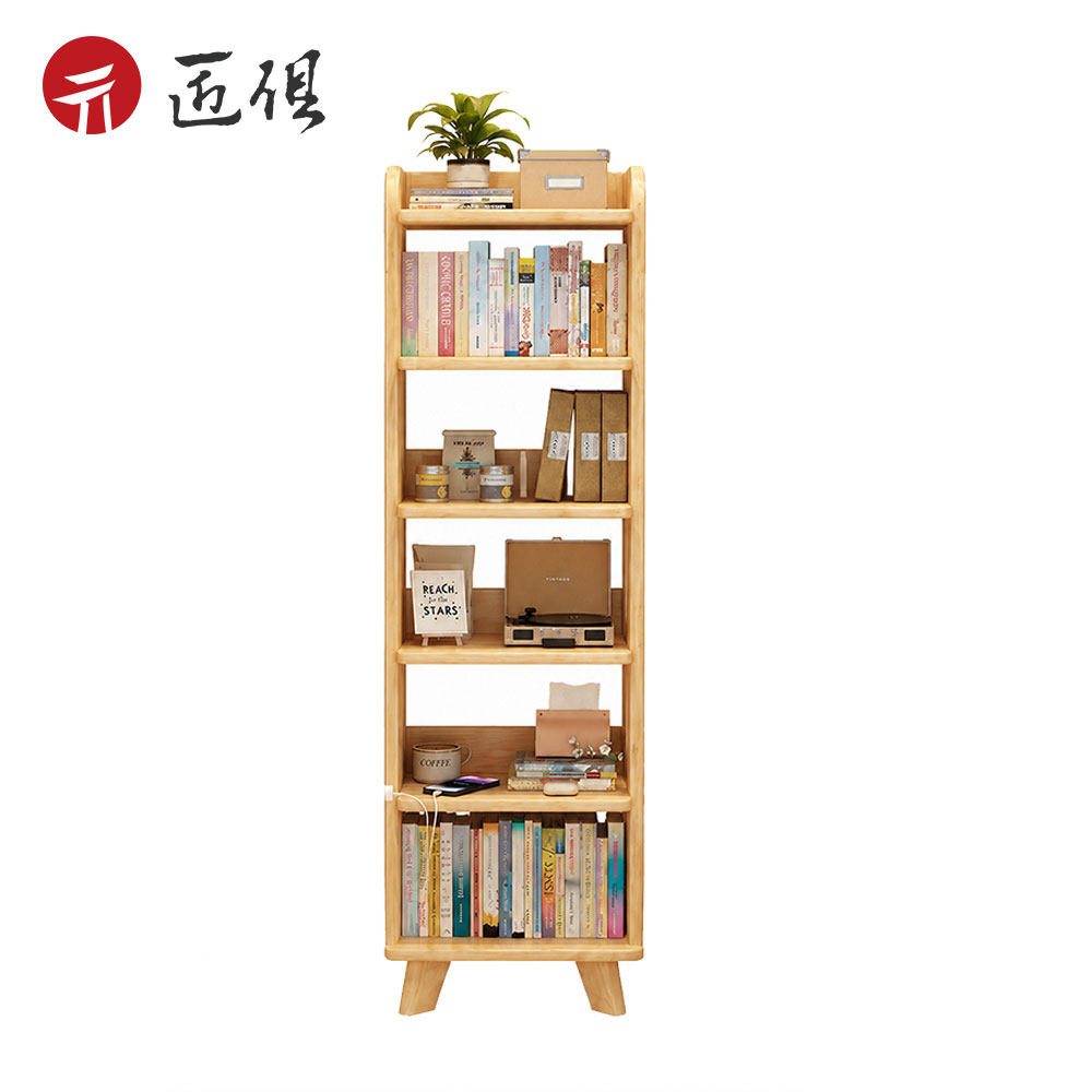 【匠俱】全實木落地書架 43x30x185cm 窄櫃收納架 臥室床邊櫃 夾縫櫃 角落多功能層架