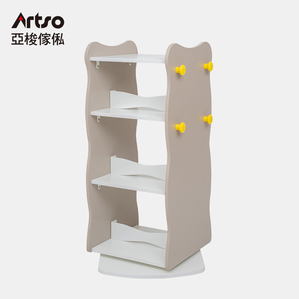 Artso 亞梭傢俬 角落轉轉櫃(旋轉書櫃/旋轉書架/書架/書櫃/台灣製造)